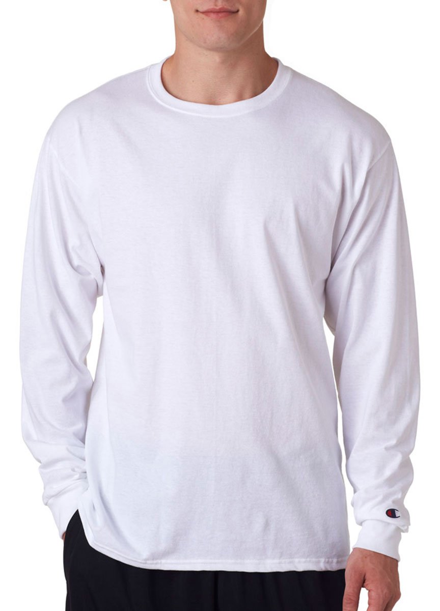 Champion Heritage 5.2-Oz. Jersey Long Sleeve Tee CC8C 3XL White