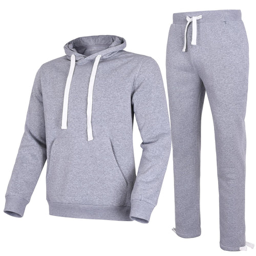 Bellnorth Mens Tracksuit 2 Piece Sets Fleece Casual Jogging Athletic Suits Hoodie Long Sleeve Athletic Sweatsuits(GreyL)